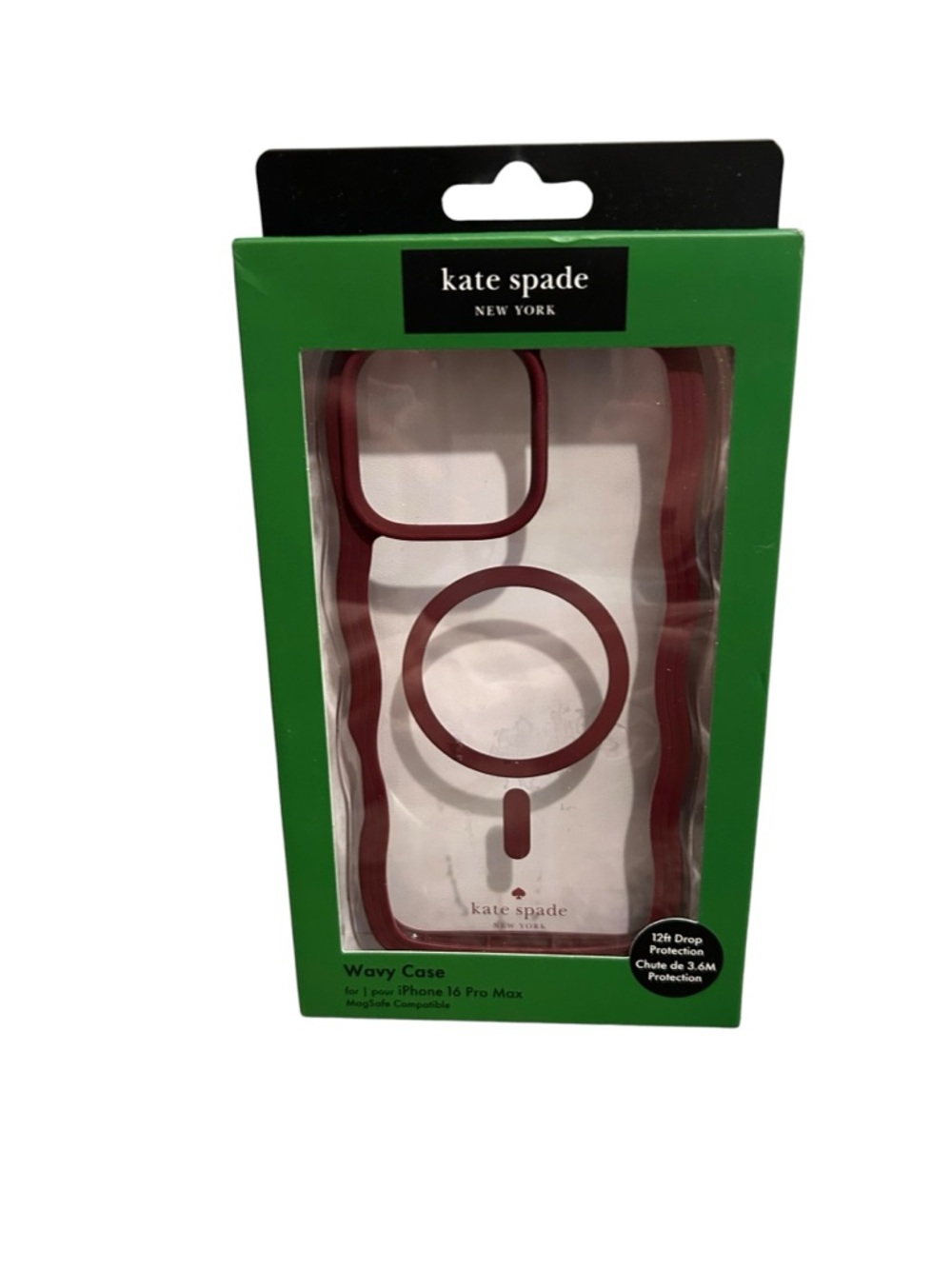 kate spade Clear iPhone Case with Red Trim and MagSafe Ring
